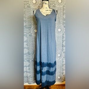 PureJill Blue Sleeveless Scoop Neck Sheath Maxi Dress, swim cover up